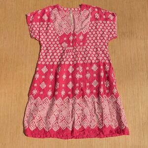 Uncle Frank Pink and White Mini Dress